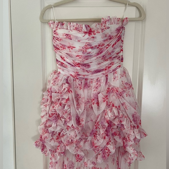 Printed Chiffon Mini Dress by Philosphy Di Lorenzo Serafini - Picture 1 of 8